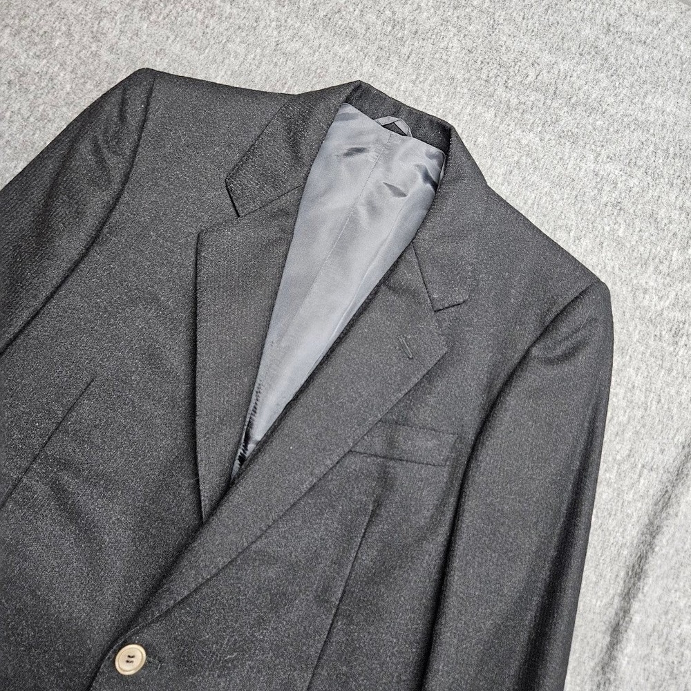 Corneliani Blazer Vest Mens 46 Charcoal Grey Wool 2 Piece Set Made in Italy